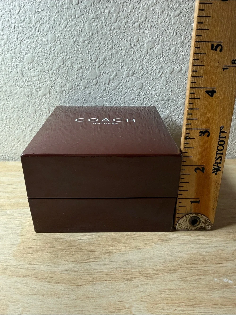 Coach Watches gift Box in Brown hinged display case
